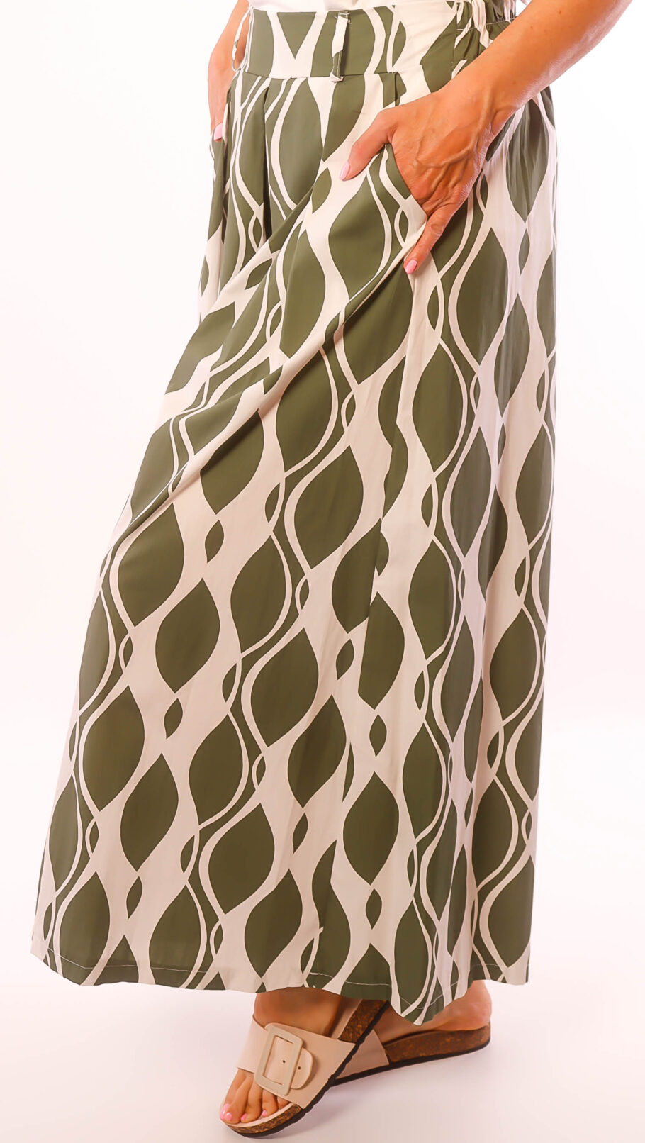 Hose "Mod011" weiß/grün Einheitsgröße tragbar von 38-44 – Bild 4